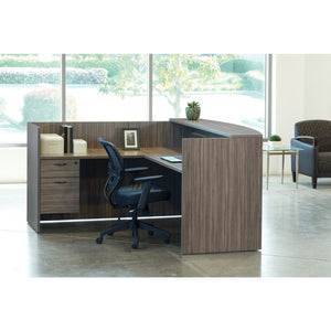 Napa L Shape Reception Station, 71" x 77" x 42" H