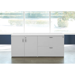 "Napa White" Combo Credenza, 71" x 23" x 29" H