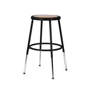 19"-27" Adjustable Height Assembly Ready Steel Stool, Black