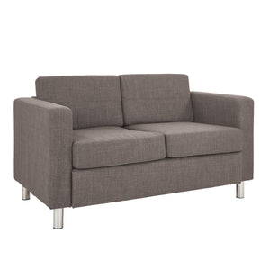 Pacific Loveseat with Chrome Finish Legs, Sergio Solids Fabric Upholstery