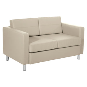 Pacific Loveseat with Chrome Finish Legs