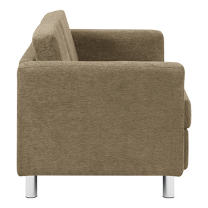 Pacific Loveseat with Chrome Finish Legs, Sergio Solids Fabric Upholstery