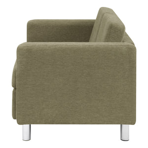 Pacific Loveseat with Chrome Finish Legs, Sergio Solids Fabric Upholstery