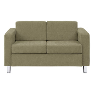 Pacific Loveseat with Chrome Finish Legs, Sergio Solids Fabric Upholstery