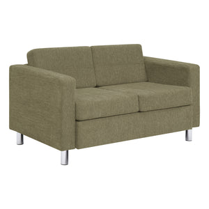 Pacific Loveseat with Chrome Finish Legs, Sergio Solids Fabric Upholstery