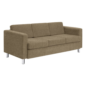 Pacific Sofa with Chrome Finish Legs, Sergio Solids Fabric Upholstery