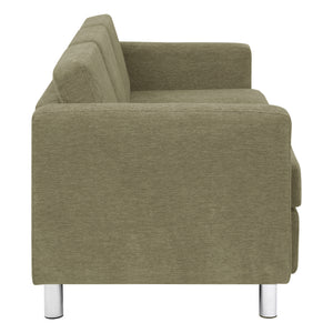 Pacific Sofa with Chrome Finish Legs, Sergio Solids Fabric Upholstery