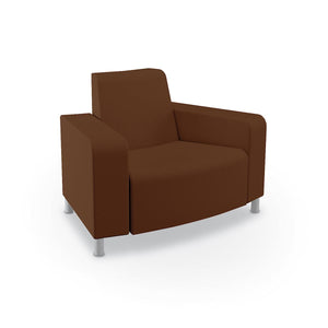Phoeby Indoor Soft Seating Outside Curve Chair, Both Arms