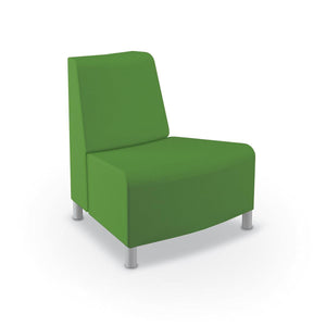 Phoeby Indoor Soft Seating Outside Curve Chair, Armless