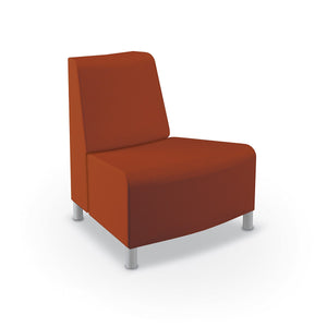 Phoeby Indoor Soft Seating Outside Curve Chair, Armless