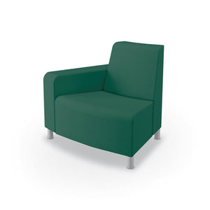 Phoeby Indoor Soft Seating Outside Curve Chair, Right Arm