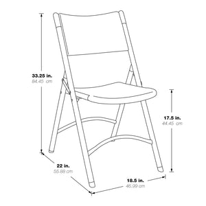Resin Folding Chair, Style A, 4-Pack