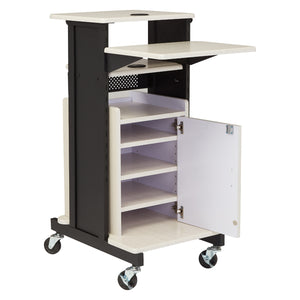 Premium Plus Presentation Cart with Storage Cabinet