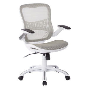 Riley Mesh Seat and Back Manager’s Chair with Padded Flip Arms