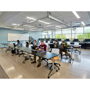 KI Pirouette Fixed Top Rectangular Training Table, Fixed Height "T"-Base (29" H), FREE SHIPPING