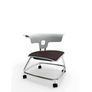 KI Ruckus Stack Chair with Casters, Upholstered Seat, 15" Seat Height, FREE SHIPPING