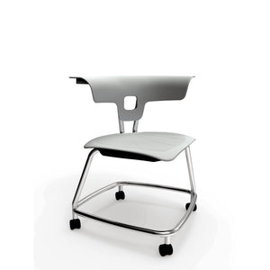 KI Ruckus Stack Chair with Casters, Polypropylene Seat, 18" Seat Height, FREE SHIPPING