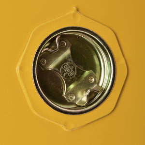 Compact Flammable Safety Cabinet with Single Door, Manual Close, 16 Gallon Capacity, Safety Yellow, 23" x 18" x 44"