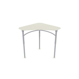 Classroom Desk and Chair Package, 12 Kaleidoscope Adjustable Height Triangle Desks with Solid Plastic Tops, 12 Ovation Stack Chairs