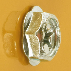 Compact Flammable Safety Cabinet with Single Door, Manual Close, 16 Gallon Capacity, Safety Yellow, 23" x 18" x 44"