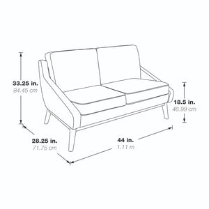 SL4400 Series Mid-Century Loveseat with Coffee Finish Legs