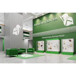 Spirit Series Lighted Floor Display Case, 60"W x 80"H x 16"D