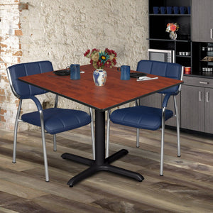 Cain 48" Square X-Base Breakroom Table, 29" Dining Height