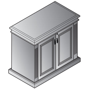 Townsend Traditional 2-Drawer Storage Cabinet, 36" x 20" x 30" H