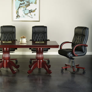 Townsend Traditional Rectangular 6 Ft. Conference Table with Queen Anne Base, 72" x 36" x 30" H