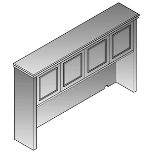 Townsend Traditional 4-Door Hutch, 72" x 14" x 45" H