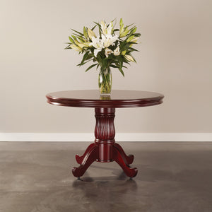 Townsend Traditional 48" Round Table with Queen Anne Base