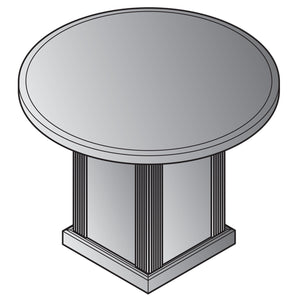 Townsend Traditional 48" Round Table with Square Base