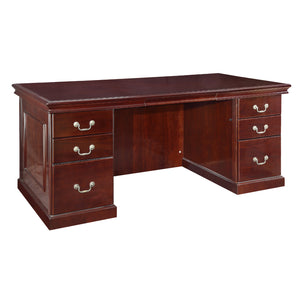 Townsend Traditional Double Pedestal Desk, 72" x 36" x 30" H