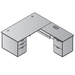 Tuxedo L-Shape with Right Return, 66" x 78"