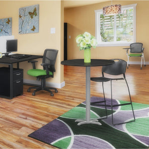 Cain 30" Round X-Base Cafe Table, 42" Standing/Bar Height