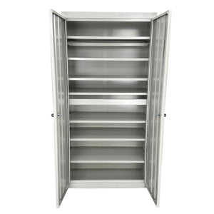 Herculite Premium Metal All-Adjustable 7-Shelf Storage Cabinet, 36" W x 18" D x 72" H
