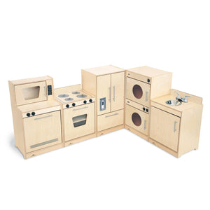 Contemporary Kitchen Ensemble, Natural Finish