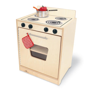Contemporary Kitchen Stove, Natural Finish