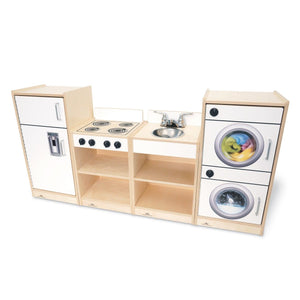 Let's Play Toddler Kitchen Ensemble, Natural/White