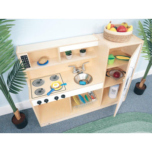 Let's Play Toddler Kitchen Combo, Natural/White