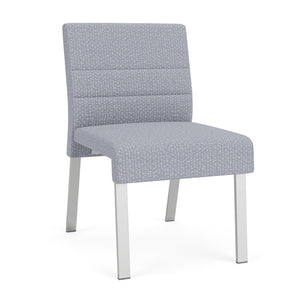 Waterfall Collection Reception Seating, Armless Guest Chair, Leg Base, 400 lb. Capacity, Designer Fabric Upholstery, FREE SHIPPING