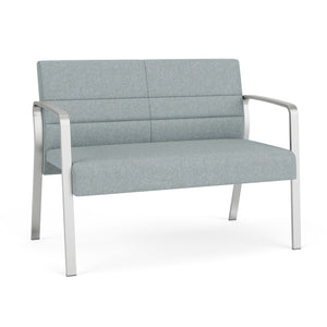 Waterfall Collection Reception Seating, Loveseat, Leg Base, 550 lb. Capacity, Healthcare Vinyl Upholstery, FREE SHIPPING