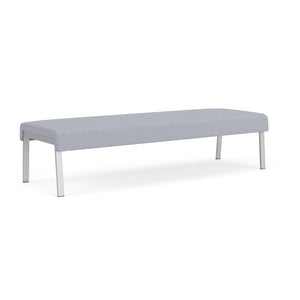 Waterfall Collection Reception Seating, 3-Seat Bench, Leg Base, Designer Fabric Upholstery, FREE SHIPPING