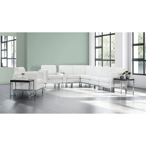 Wall Street Corner Chair with Chrome Base