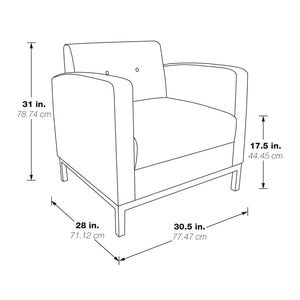 Wall Street Armchair with Chrome Base