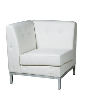 Wall Street Corner Chair with Chrome Base