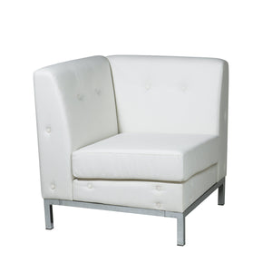 Wall Street Corner Chair with Chrome Base