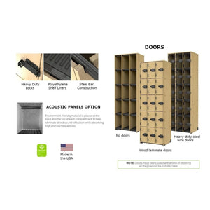 Bandstor™ 10 Compartment Woodwind/Brass/Drum Storage, 27.75"W x 84"H x 29.25"D