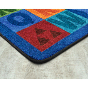 Joy Carpets Colorful Learning Rug, 7'8" x 10'9" Rectangle