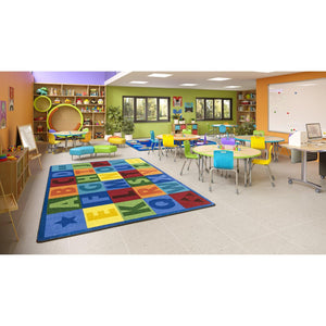 Joy Carpets Colorful Learning Rug, 5'4" x 7'8" Rectangle